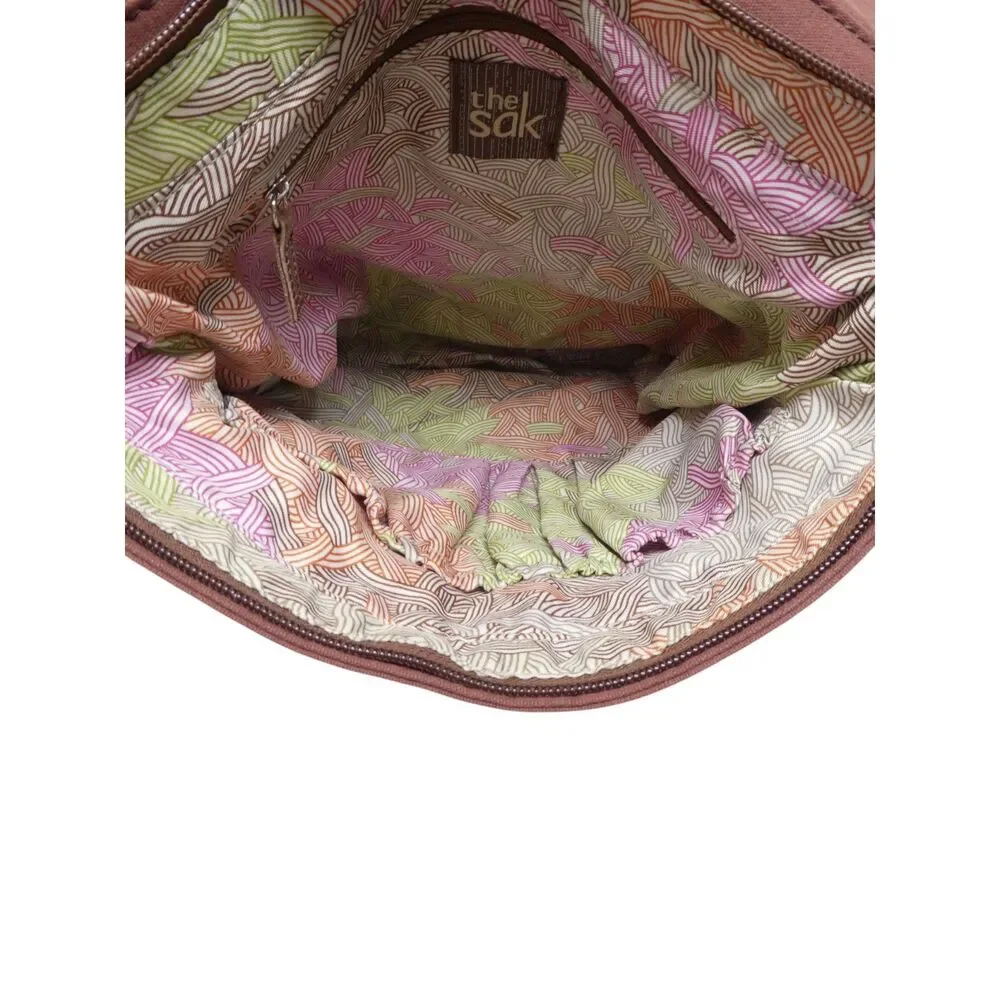 The Sak Ventura Brown Leather Convertible Backpack Messenger Bag Crossbody